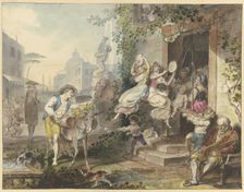 Popular amusements in Rome, 1797. Creator: Johann Heinrich Ramberg