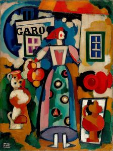 Popular Song - The Russian Woman and "Figaro", c1916. Creator: Souza-Cardoso, Amadeo de (1887-1918)