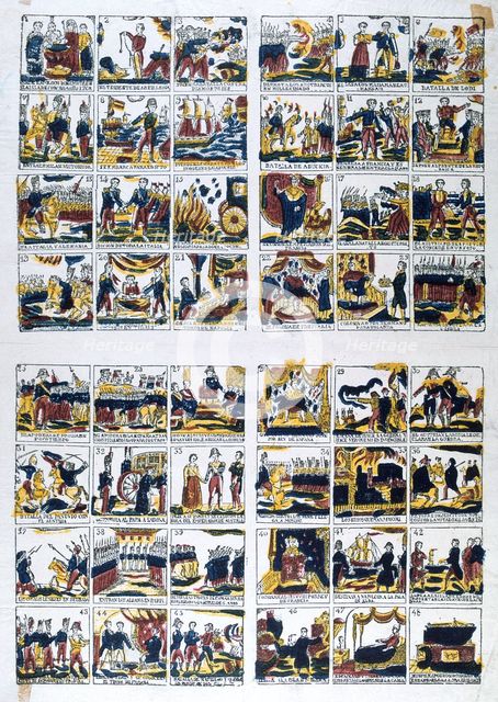 'Popular Spanish view of Napoleon's life', 19th century. Artist: Unknown