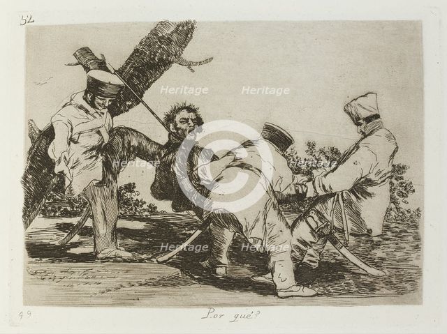 Por qué?; Los Desastres de la Guerra, Madrid 1863. Creator: Francisco Goya.