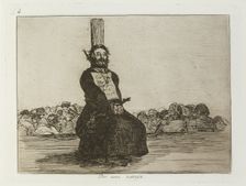 Por una navaja.; Los Desastres de la Guerra, Madrid 1863. Creator: Francisco Goya