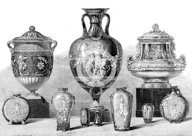 Porcelain at the International Exhibition, by Minton and Co., 1871. Creator: Unknown.