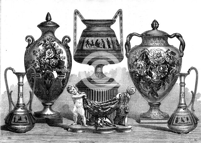 Porcelain at the International Exhibition, by W. T. Copeland and Sons, 1871. Creator: Unknown.
