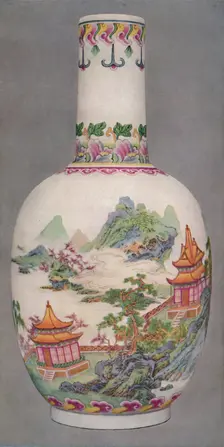 Porcelain Bottle in the Ku Yueh Hsuan Style. Ch'Ien Long Period, 1736-1796 (1928)