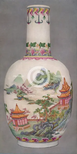 'Porcelain Bottle in the Ku Yueh Hsuan Style. Ch'Ien Long Period, 1736-1796', (1928). Artist: Unknown.
