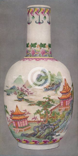'Porcelain Bottle in the Ku Yueh Hsuan Style. Ch'Ien Long Period, 1736-1796', (1928). Artist: Unknown.