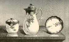 Porcelain coffee set, mid-late 18th century, (1903). Creator: Unknown