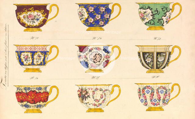 Porcelain Designs, ca. 1825-50. Creator: Anon.