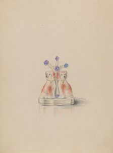 Porcelain Dogs, 1935/1942. Creator: Walter W. Jennings