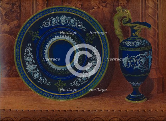 'Porcelain Ewer & Plateau', 1863.  Artist: Robert Dudley.