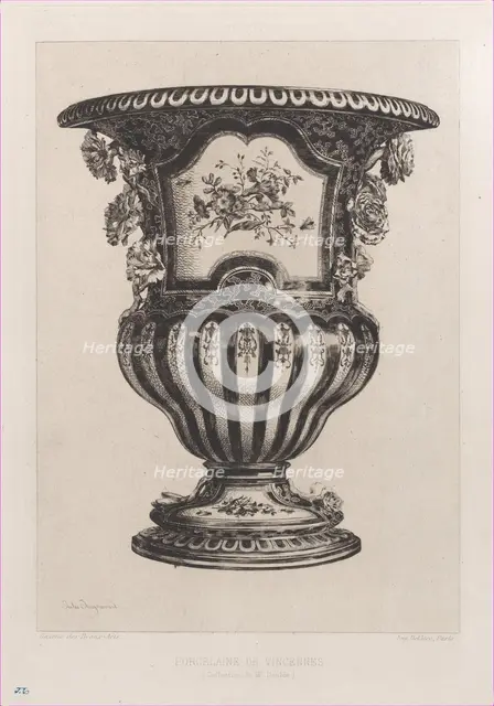 Porcelain from Vincennes, 1862. Creator: Jules-Ferdinand Jacquemart.