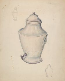 Porcelain Lavabo, c. 1938. Creator: Al Curry