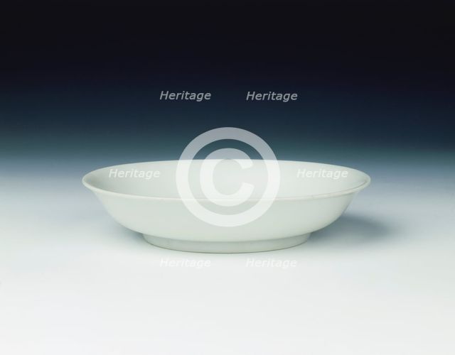 Porcelain saucer with a 'sweet white' glaze, Zhengde period, Ming dynasty, China, 1506-1521. Creator: Unknown.