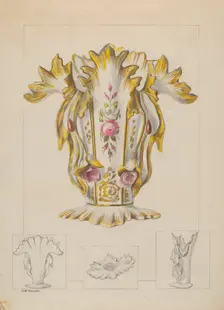 Porcelain Vase, c. 1936. Creator: Edith Magnette