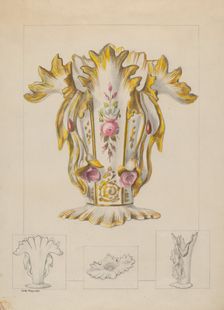Porcelain Vase, c. 1936. Creator: Edith Magnette