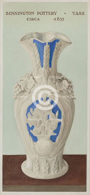Porcelain Vase, c. 1938. Creator: Herbert Gallager.
