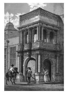 Porch at Audley End, Essex, c1840. Creator: Unknown