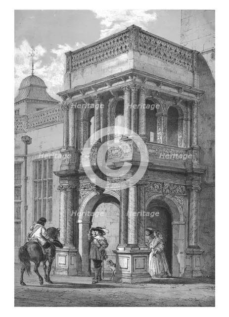 Porch at Audley End, Essex, c1840. Creator: Unknown.