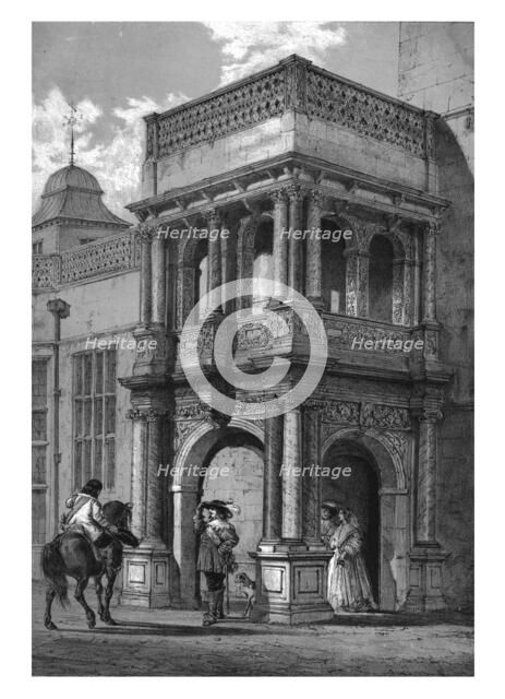 Porch at Audley End, Essex, c1840. Creator: Unknown.