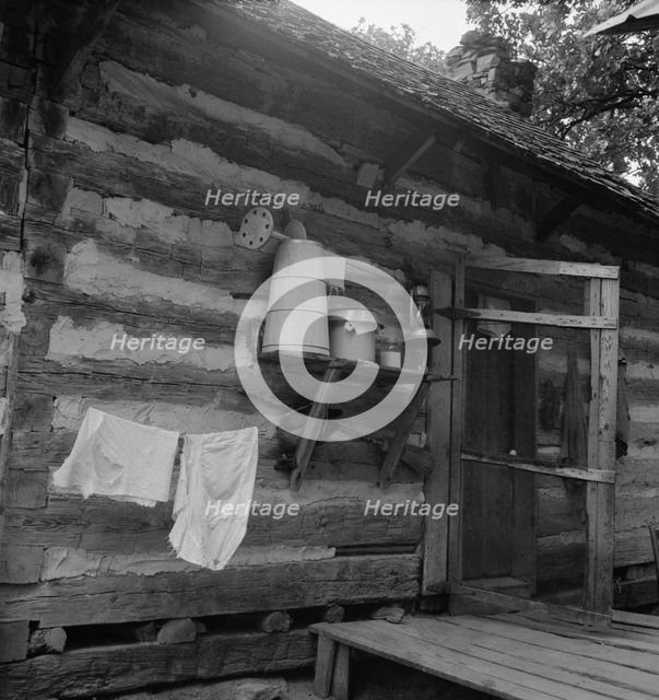 Porch on Negro share tenant cabin, near Gordonton, North Carolina, 1939. Creator: Dorothea Lange.