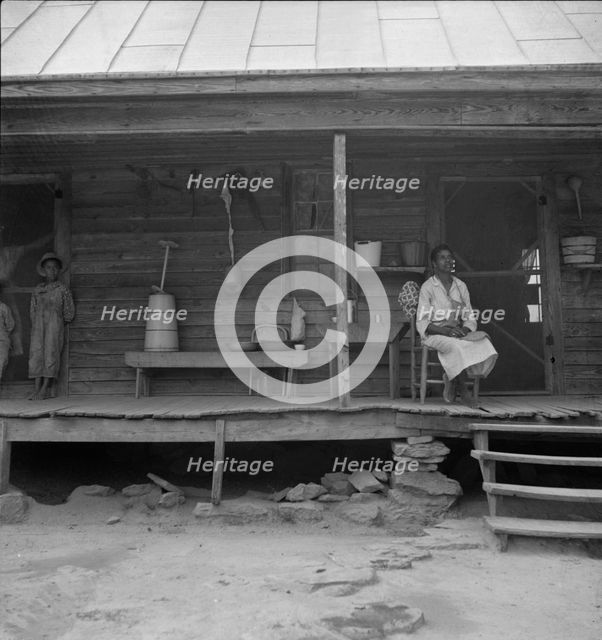 Porch of Negro tenant house, Person County, North Carolina, 1939. Creator: Dorothea Lange.