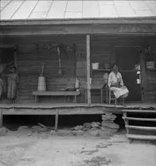 Porch of Negro tenant house, Person County, North Carolina, 1939. Creator: Dorothea Lange