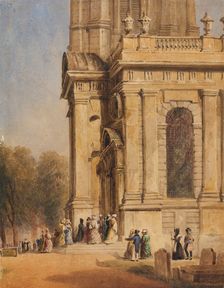 Porch of St Philip's Church, Birmingham, 1830-45. Creator: Unknown