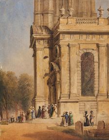 Porch of St Philip's Church, Birmingham, 1830-45. Creator: Unknown