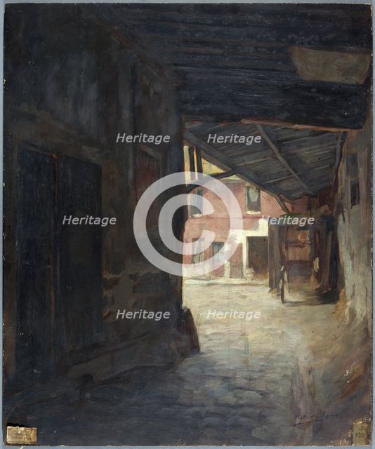 Porch of the Cheval-Blanc inn, rue Mazet, 1898. Creator: Victor Marec.