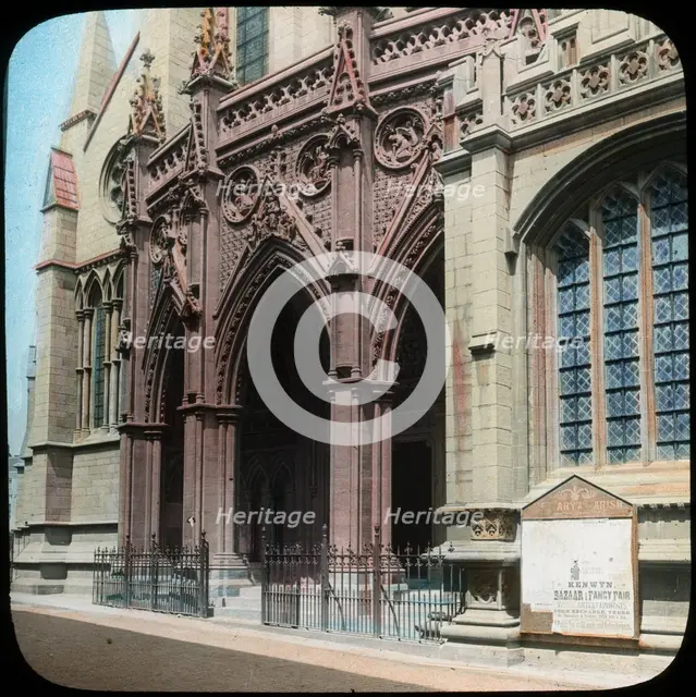 Porch of Truro Cathedral, Cornwall, early 20th century.  Artist: Church Army Lantern Department