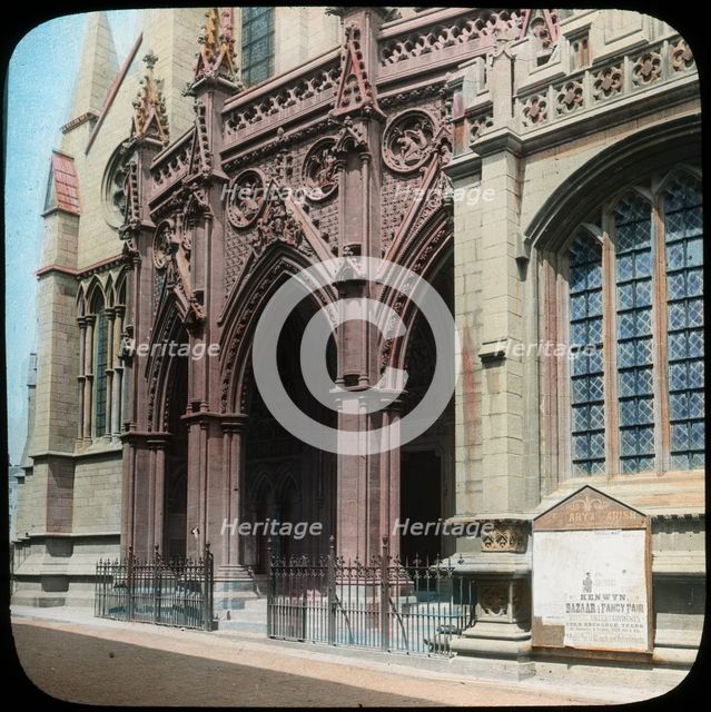 Porch of Truro Cathedral, Cornwall, early 20th century.  Artist: Church Army Lantern Department