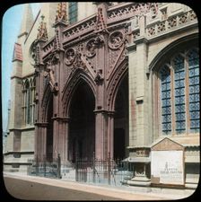 Porch of Truro Cathedral, Cornwall, early 20th century. Artist: Church Army Lantern Department