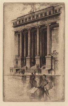 Porch, Old Custom House, Wall Street, 1905. Creator: Charles Frederick William Mielatz