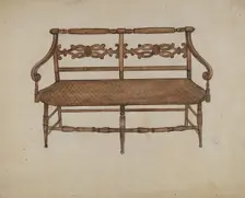 Porch Settee (one of a pair), c. 1936. Creator: Edna C. Rex