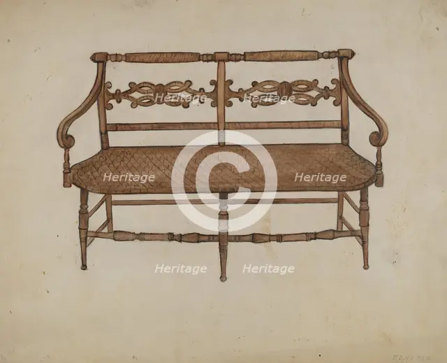 Porch Settee (one of a pair), c. 1936. Creator: Edna C. Rex.