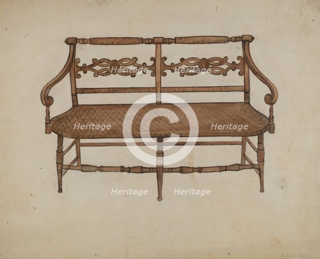Porch Settee (one of a pair), c. 1936. Creator: Edna C. Rex.