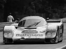 Porsche 956 on its way to winning the Le Mans 24 Hour Race, France, 1983