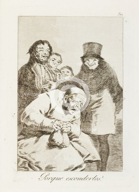 Porque esconderlos?; Los Caprichos, pl.30, 1799. Creator: Francisco Goya.