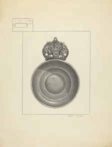 Porringer, c. 1939. Creator: Joseph Wolins