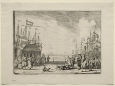 Port at Amsterdam, 1701. Creator: Ludolf Backhuysen (Dutch, 1631-1708); Ludolf Backhuysen (Dutch, 1631-1708)