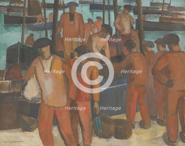 Port at Douarnenez, c.1920-c.1924. Creator: Gerrit van Blaaderen.