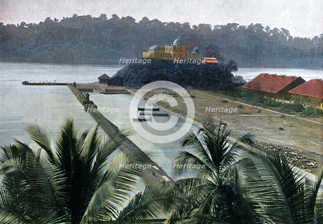 Port Blair, capital of the Andaman and Nicobar Islands, Indian Ocean, c1890. Artist: Gillot