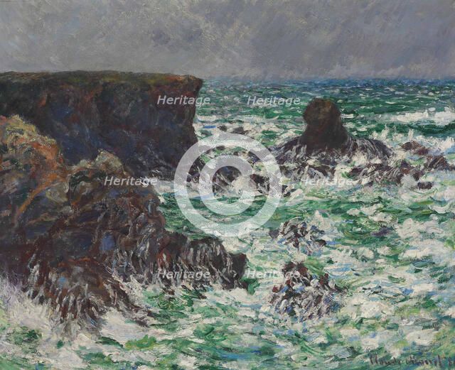 Port-Coton, Rochers du Lion (Lion Rock), 1886.