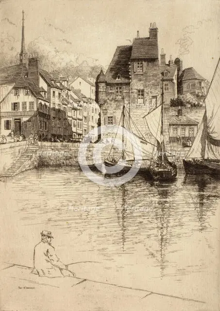 Port d'Honfleur, c1900-1938. Creator: George Charles Aid.