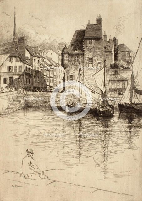 Port d'Honfleur, c1900-1938. Creator: George Charles Aid.
