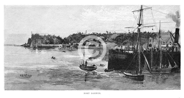 Port Darwin, 1886.Artist: Albert Henry Fullwood