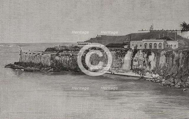 Port entrance, San Juan, Puerto Rico, 1898. Creator: Unknown.