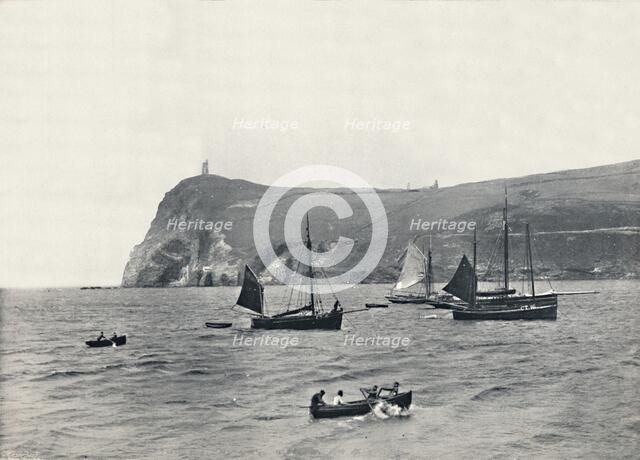 'Port Erin - Bradda Head, with the Milner Tower', 1895. Artist: Unknown.