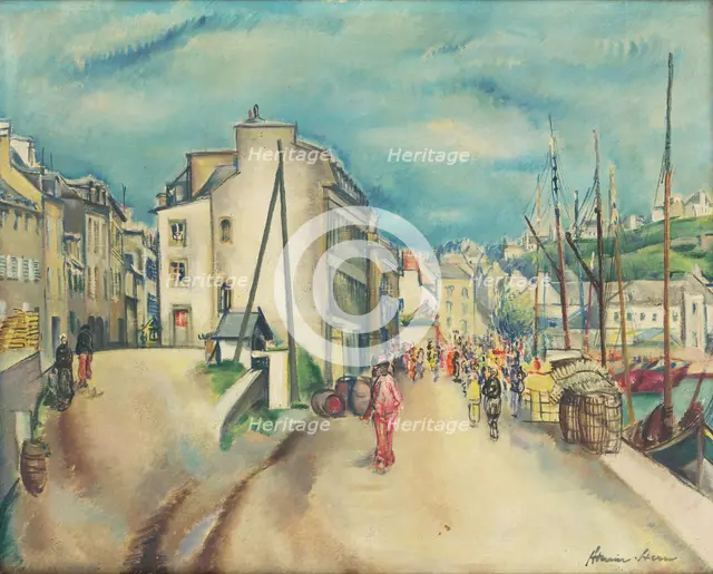 Port in Audierne, c1935. Creator: Armín Stern.