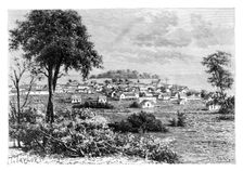 Port Limon and Uvas Island c1890.Artist: A Kohl